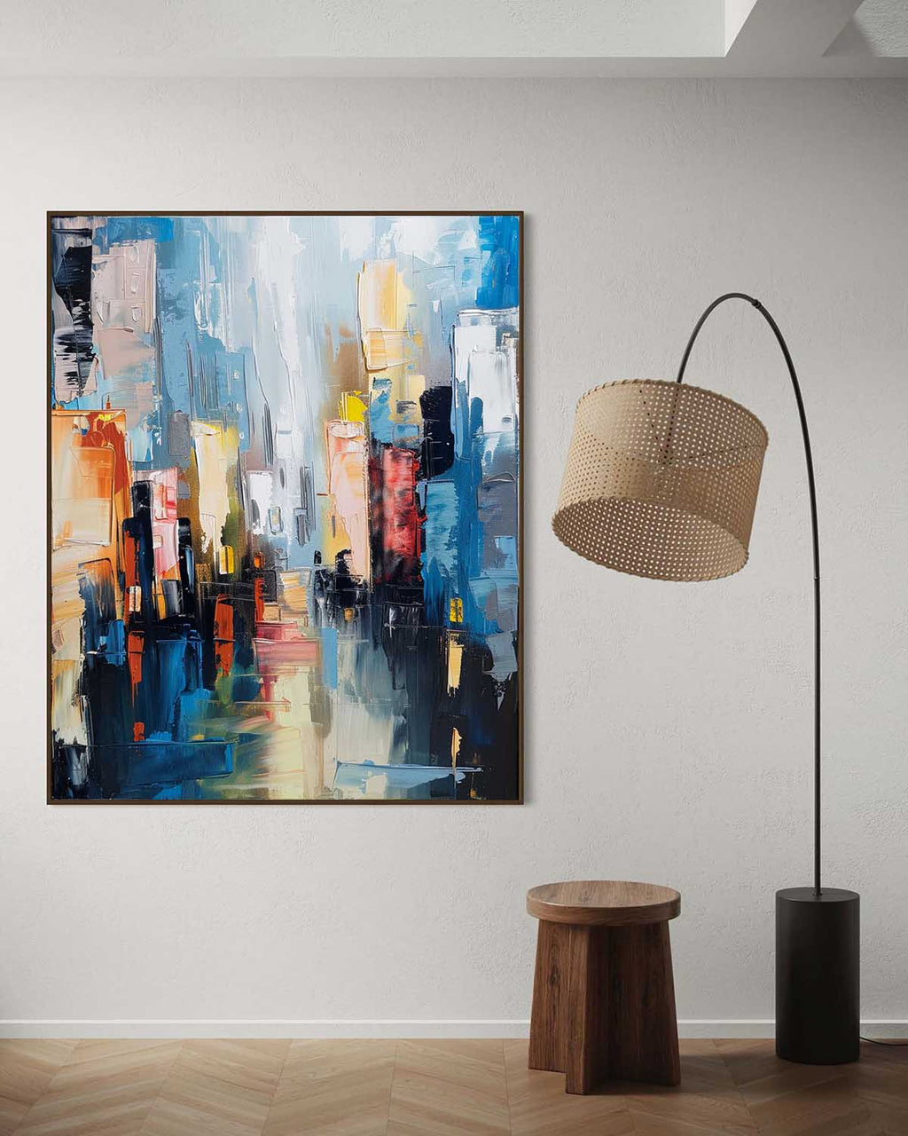 Abstract Cityscape Oil Painting