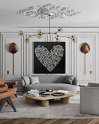 Pop Art Heart Oil Painting