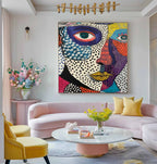 Surreal Pop Art Dual Portrait Vibrant Modern Wall Art
