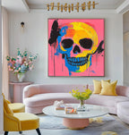 Neo-Expressionist Skull Painting Bold Modern
