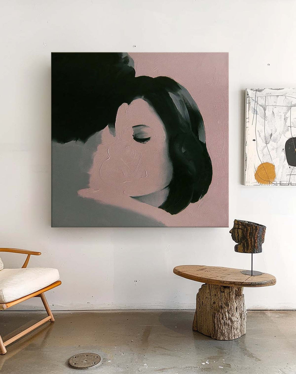 Minimalist Abstract Portrait Serene Modern