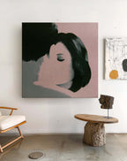 Minimalist Abstract Portrait Serene Modern