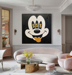 Pop Art Money Eyes Mickey Mouse Painting Wall Art