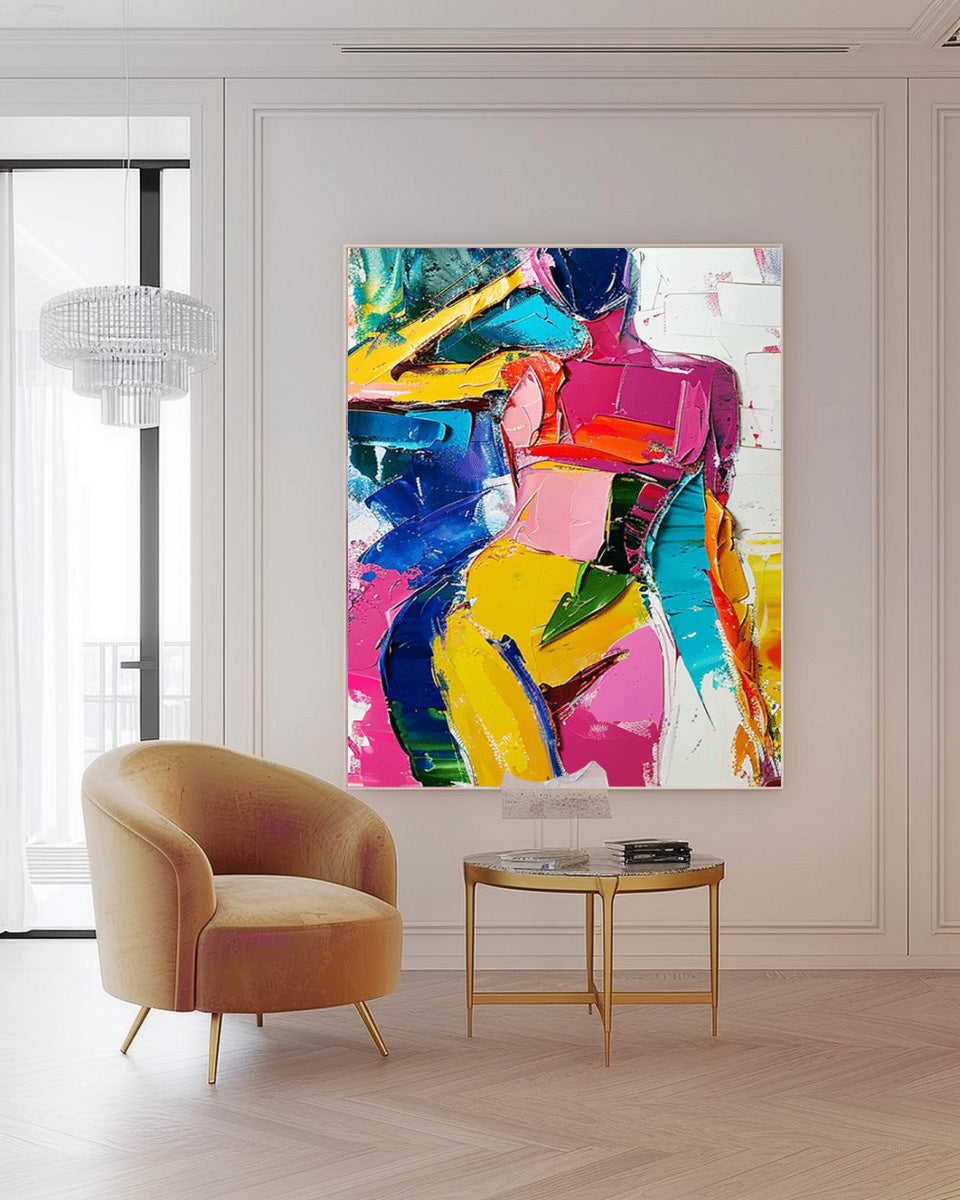 Bold Impasto Female Figure Painting