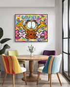 Colorful Pop Art Garfield Graffiti Wall Art Kids Room
