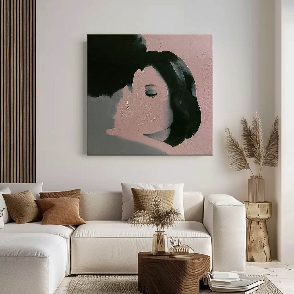 Minimalist Abstract Portrait Serene Modern