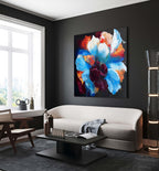Vibrant Floral Explosion Abstract Painting