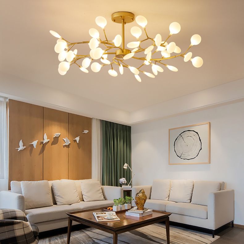 Welin Pendant Light Multi Nordic Bedroom Room to Bedroom - 70 Cm - Gold - Acrylique