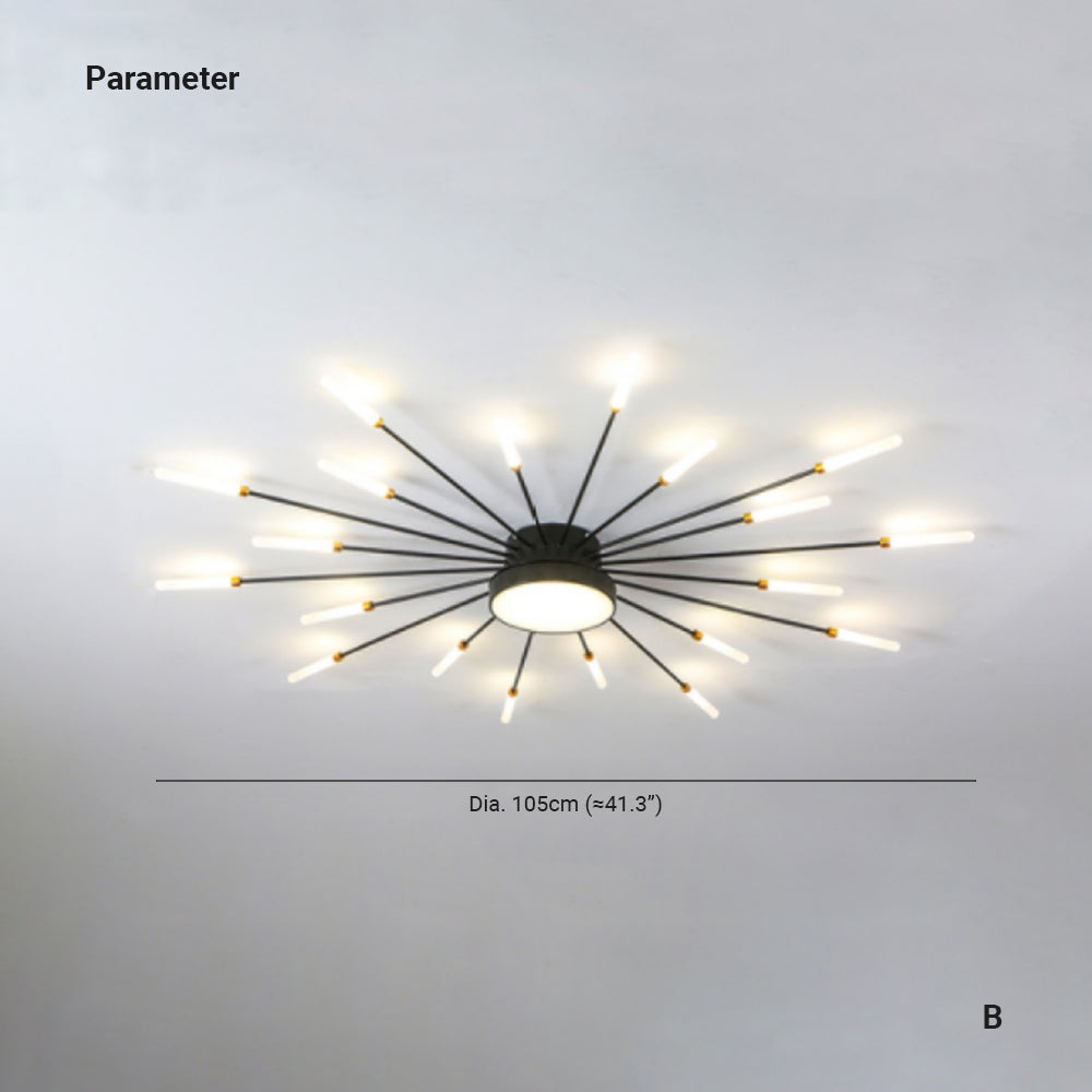 Wesley Ceiling Light Feu D'Artifice Linéaire Modern - 4