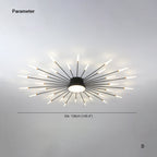 Wesley Ceiling Light Feu D'Artifice Linéaire Modern - 6