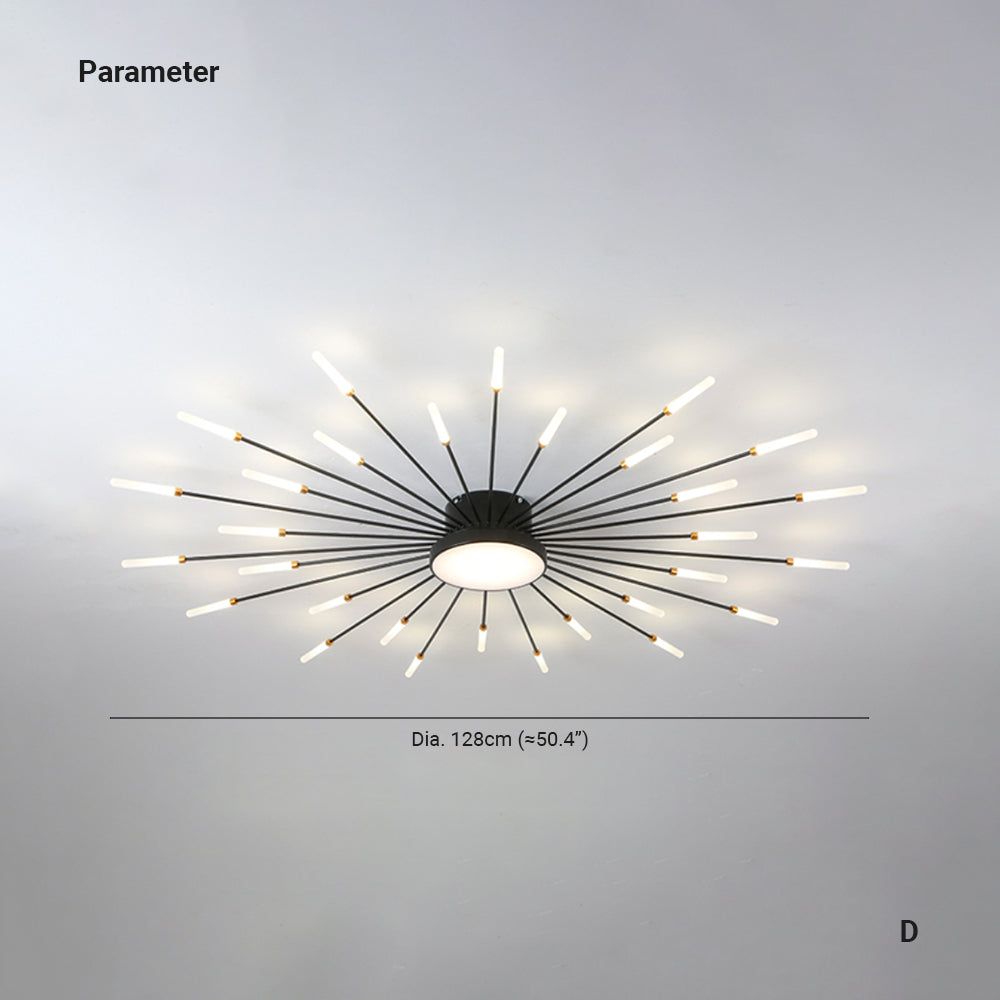 Wesley Ceiling Light Feu D'Artifice Linéaire Modern - 6