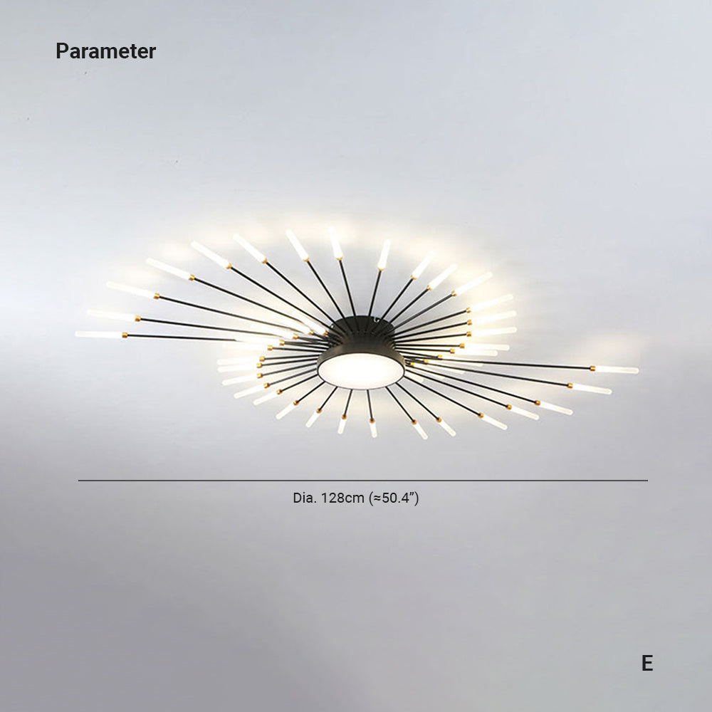 Wesley Ceiling Light Feu D'Artifice Linéaire Modern - 7