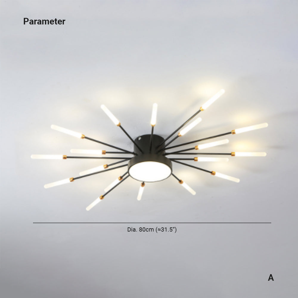 Wesley Ceiling Light Feu D'Artifice Linéaire Modern - 8