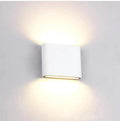 Bastro Modern Rectagulart Waterproof Outdoor Wall Lamp, Black/White