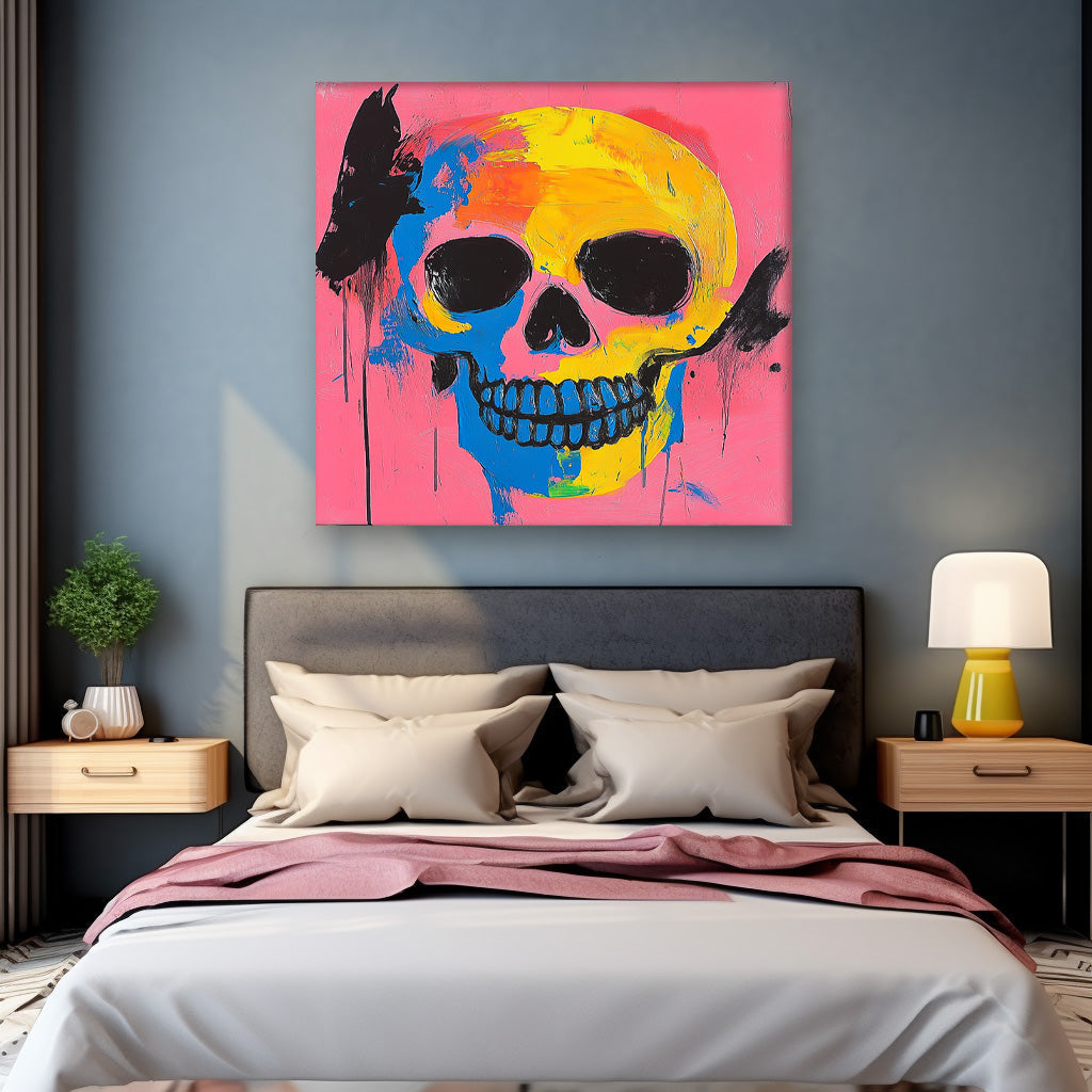 Neo-Expressionist Skull Painting Bold Modern