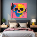 Neo-Expressionist Skull Painting Bold Modern