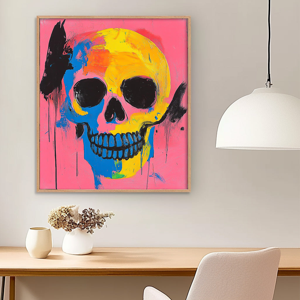 Neo-Expressionist Skull Painting Bold Modern