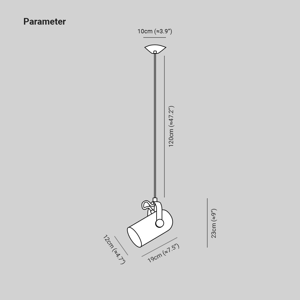 Aira Modern  Pendant Light, Angle Adjustable