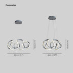 Clyra Modern Irregular Flower Pendant Light, 3 Colors