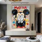 Pop Art Mickey Mouse Matter Painting Bold Wall Art