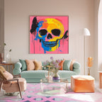 Neo-Expressionist Skull Painting Bold Modern