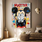 Pop Art Mickey Mouse Matter Painting Bold Wall Art