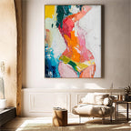Dynamic Impasto Abstract Female Figure Painting