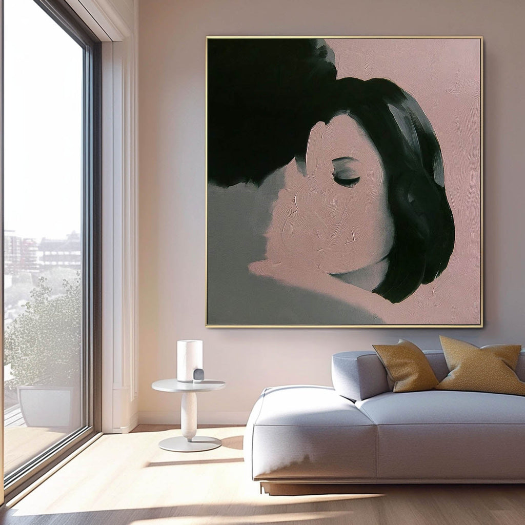 Minimalist Abstract Portrait Serene Modern