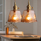 Zina Pendant Light Geometric Vintage Glass. Brass. Living Room - 2