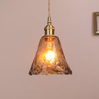 Zina Pendant Light Geometric Vintage Glass. Brass. Living Room - 5
